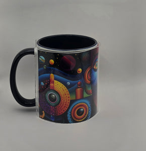 Psychedelic Design Mug Black