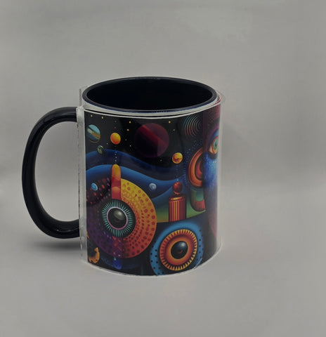 Psychedelic Design Mug Black