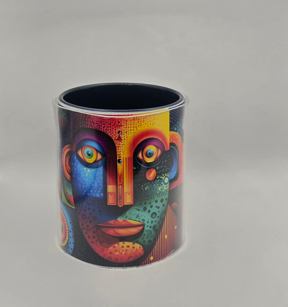 Psychedelic Design Mug Black