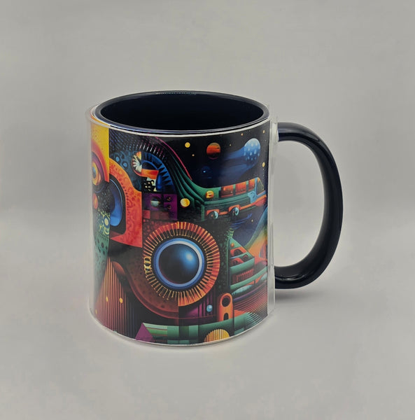 Psychedelic Design Mug Black