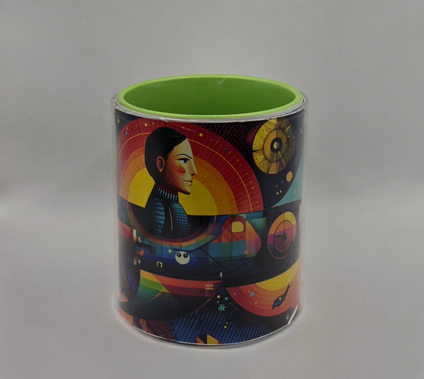 Psychedelic Design Mug Green