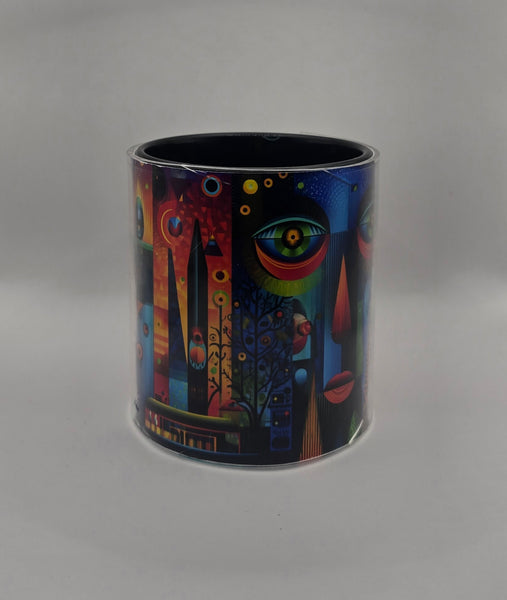 Psychedelic Design Mug Black