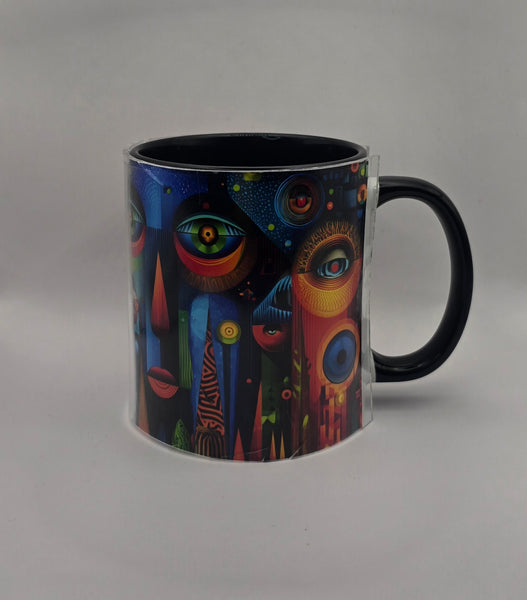 Psychedelic Design Mug Black