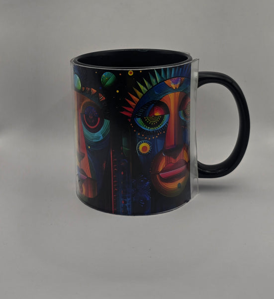 Psychedelic Design Mug Black