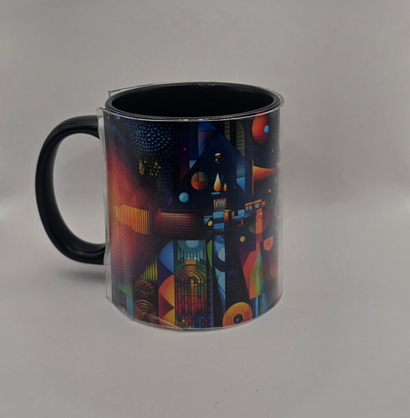 Psychedelic Design Mug Black
