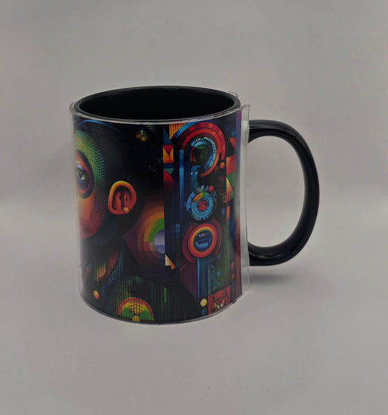 Psychedelic Design Mug Black